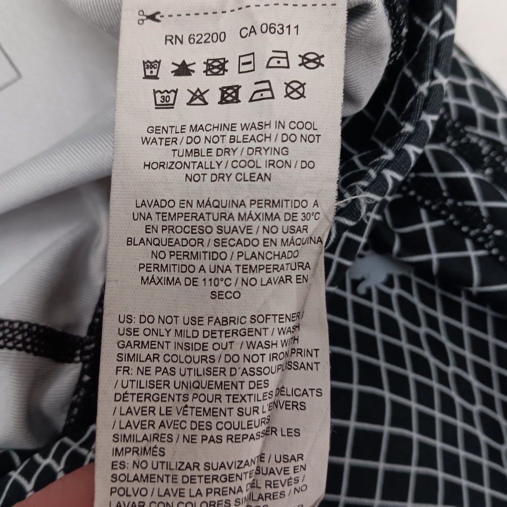 Puma Women's Black White Grid Print Activewear Leggings Style Size Small - Picture 8 of 11